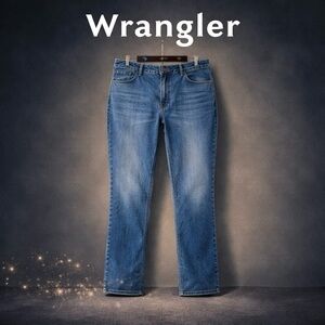 Wrangler High-Rise True Straight Jeans | Medium Wash | Size 18W x 32